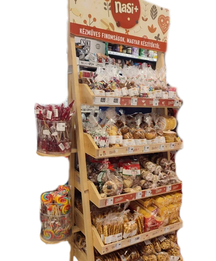 NASI+ fa displayen kirakott szélesebb választék