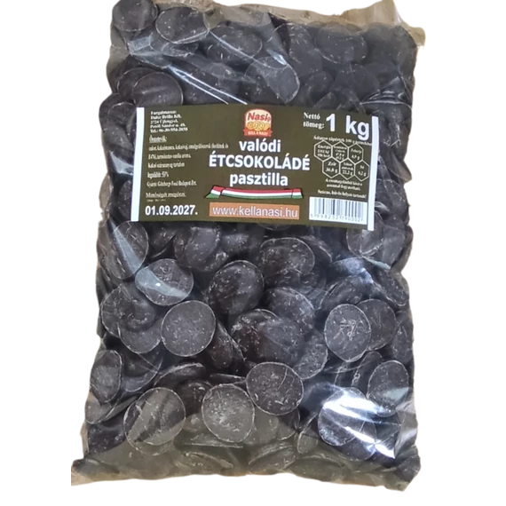 valódi étcsokoládé pasztilla 55% - 1 kg