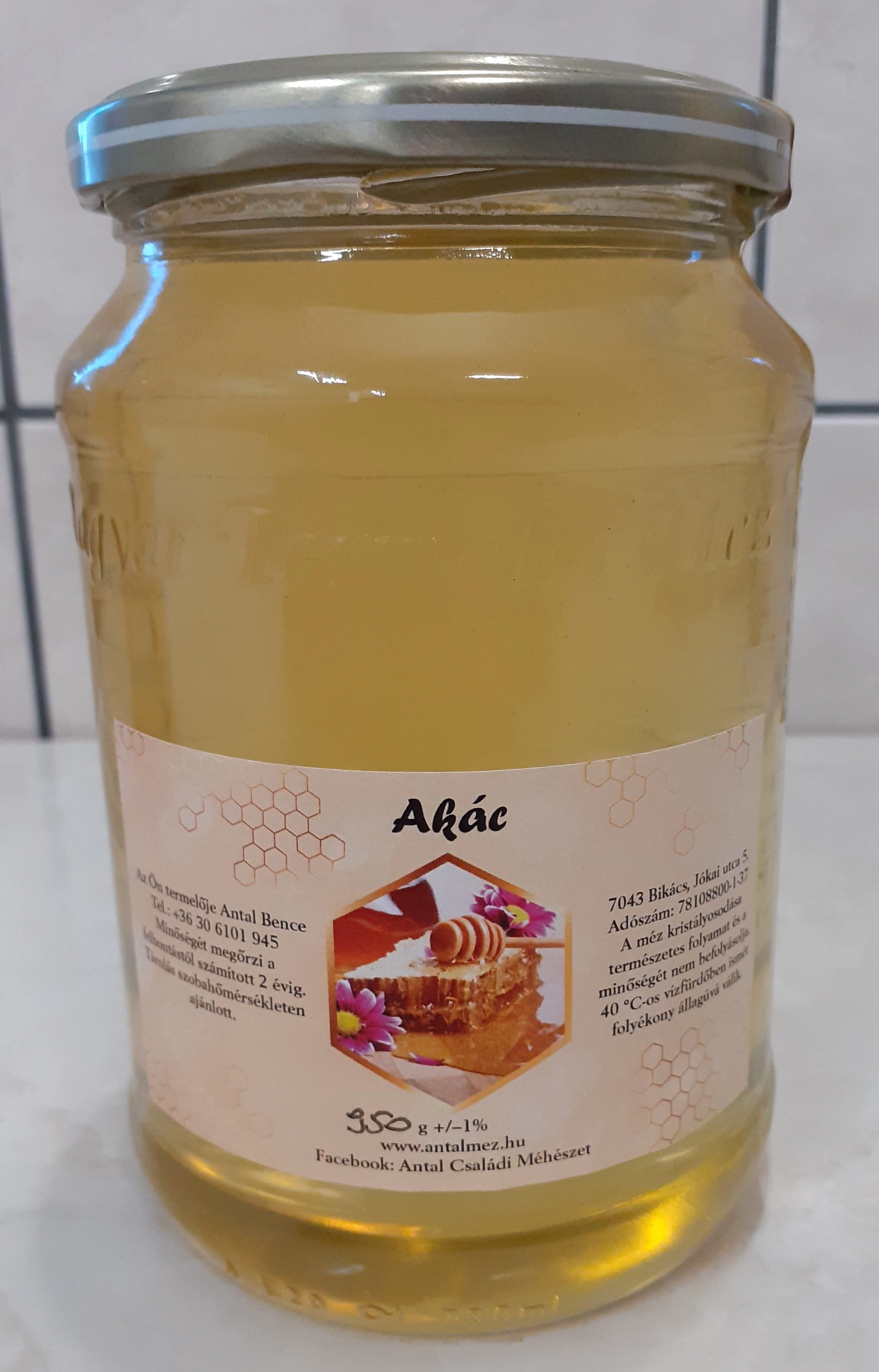 Méz - facélia, üveges - 500 g. Bikácsról.