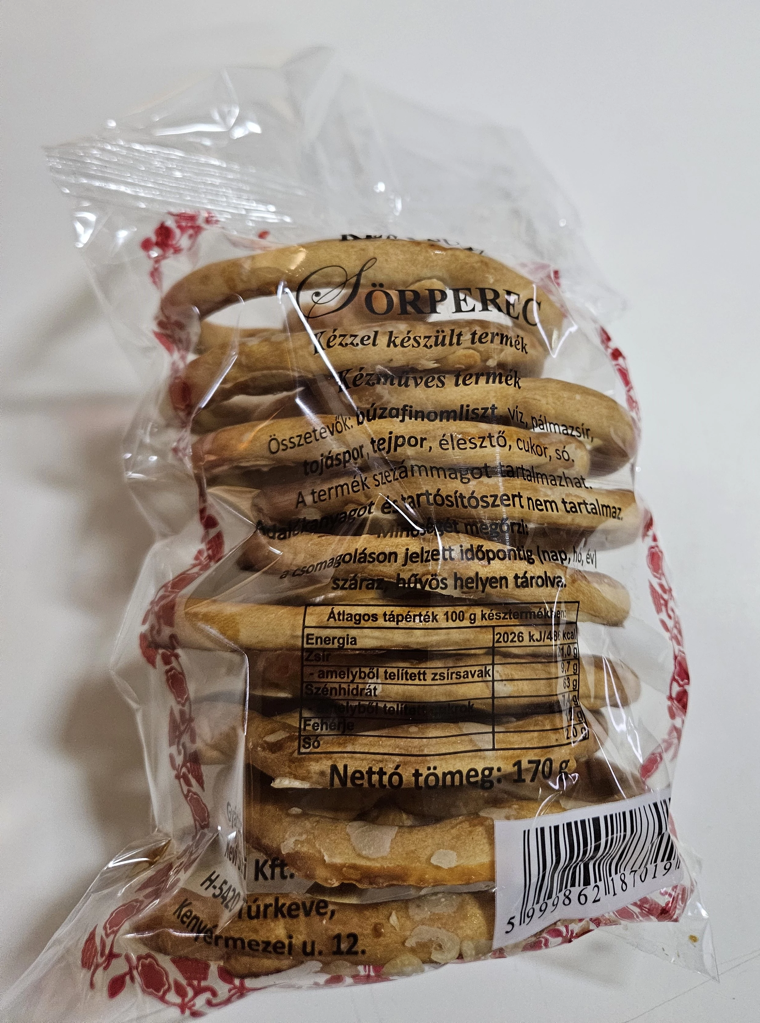 Kevi sörperec - sós perecek csomagban 170 g.